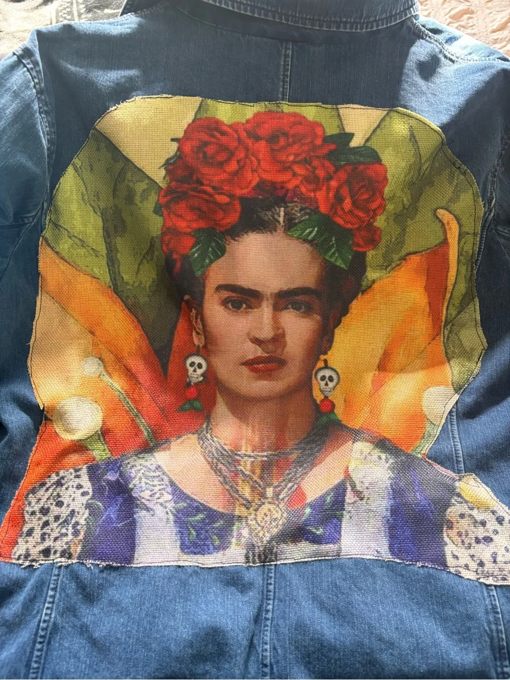 Vintage Ralph Lauren Custom -designed Frida Kahlo jacket 100% Cotton - Picture 13 of 14